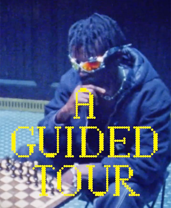 image représentant un homme avec des lunettes de soleil et un sweat à capuche devant un jeu d'échecs